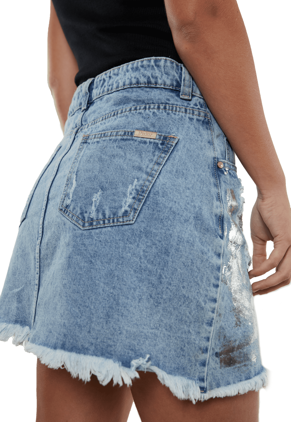 Falda Ganges I Celeste Divino Jeans