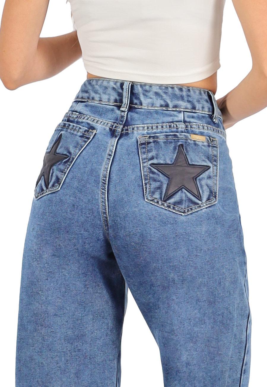 Jeans Bella I Celeste Medio Divino Jeans