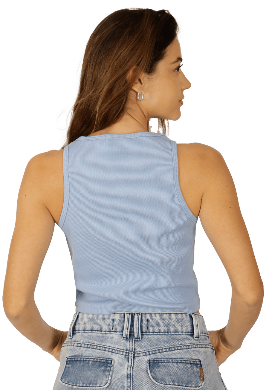 Polera Byork VIII Celeste Divino Jeans