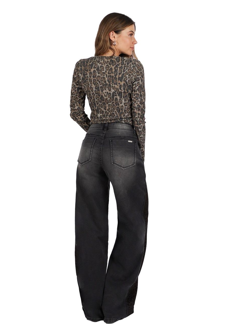 Jeans Ivet Negro Anima Print Divino Jeans