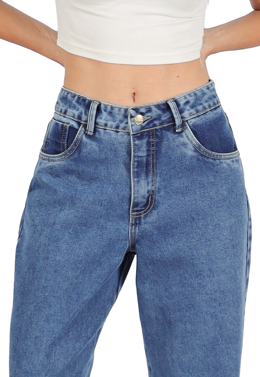 Jeans Bella I Celeste Medio Divino Jeans