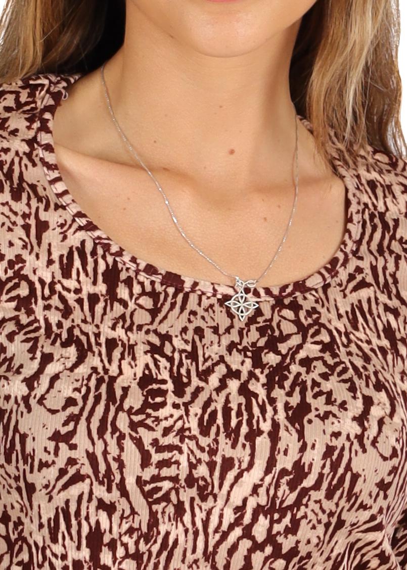 Polera Mila I Burdeo Print  Divino Jeans